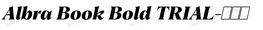 Albra Book Bold TRIAL字体转换